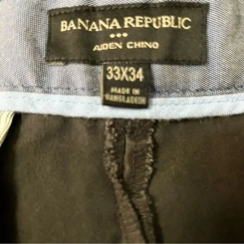 Banana Republic Mens Chino Pants 33 x 32 Gray “Aiden